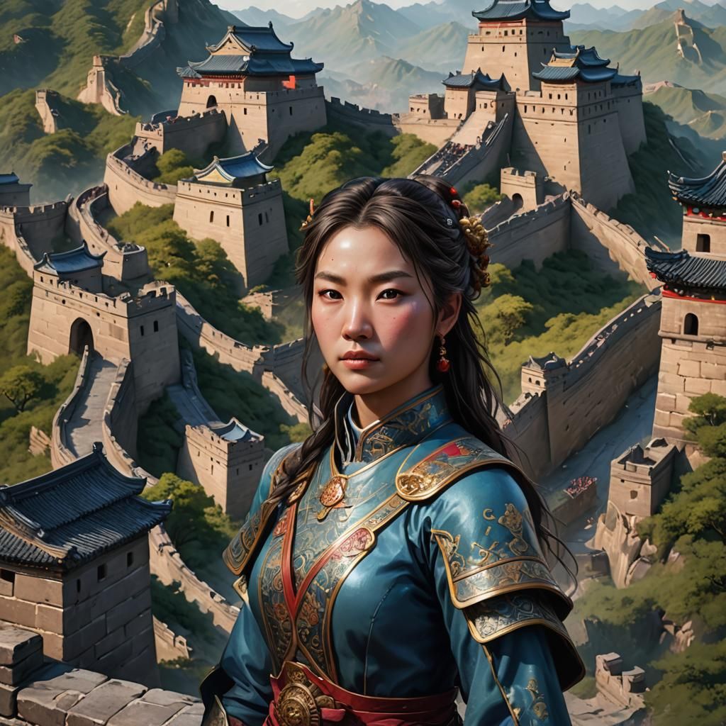Great Wall Portrait in Hyperdetailed Unreal Engine Style