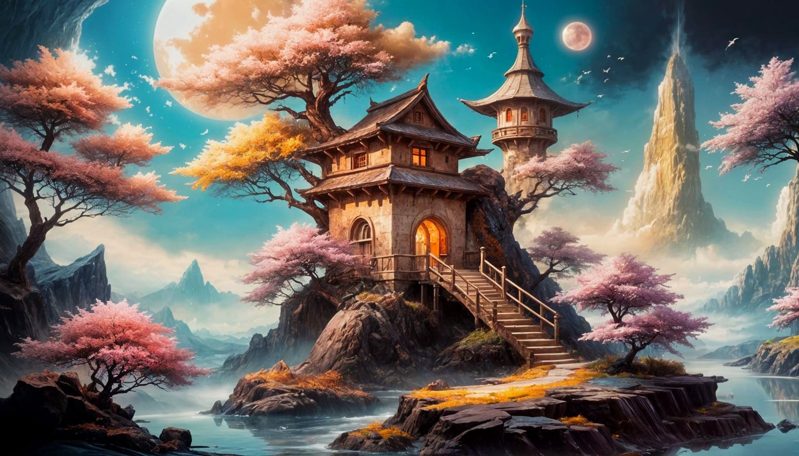 Vibrant Cinematic Painting in Oil Color Glazing Technique