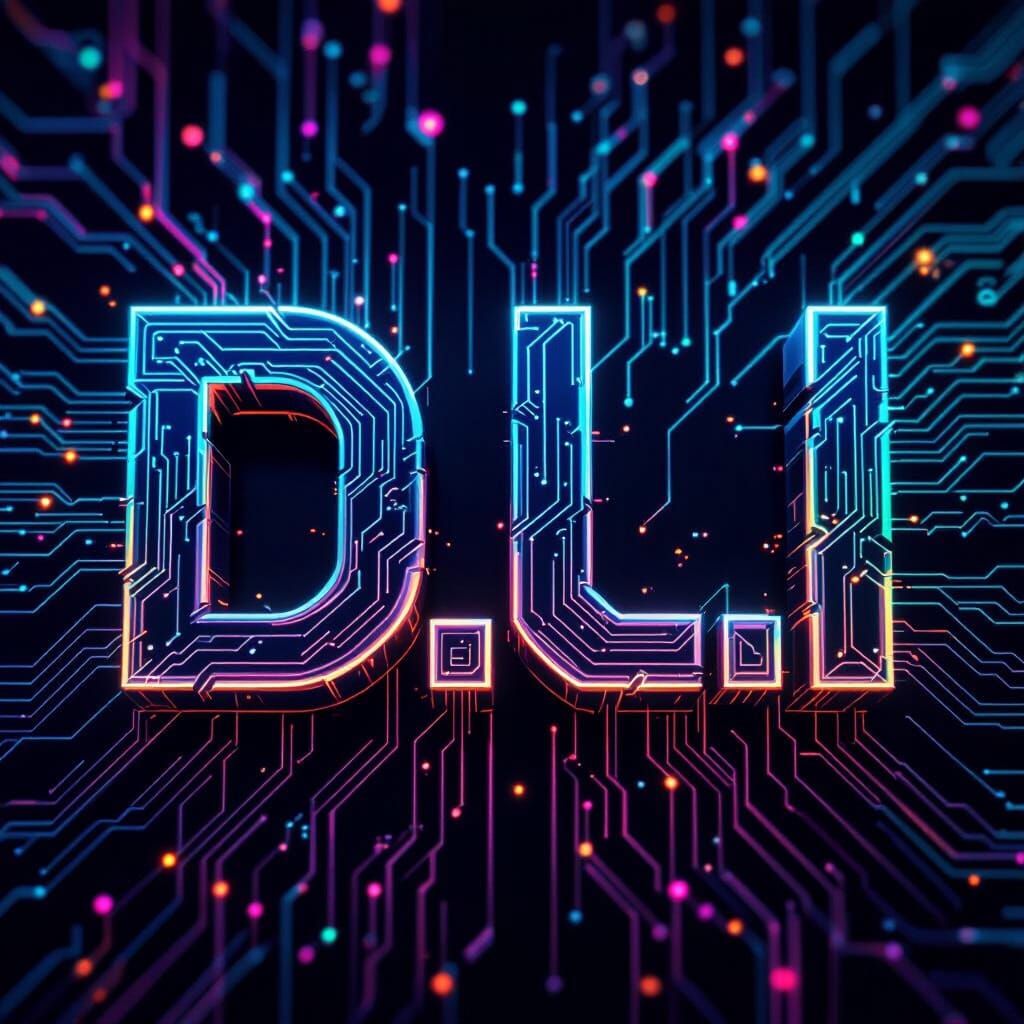 Futuristic D.L.I. Monogram Logo in 3D
