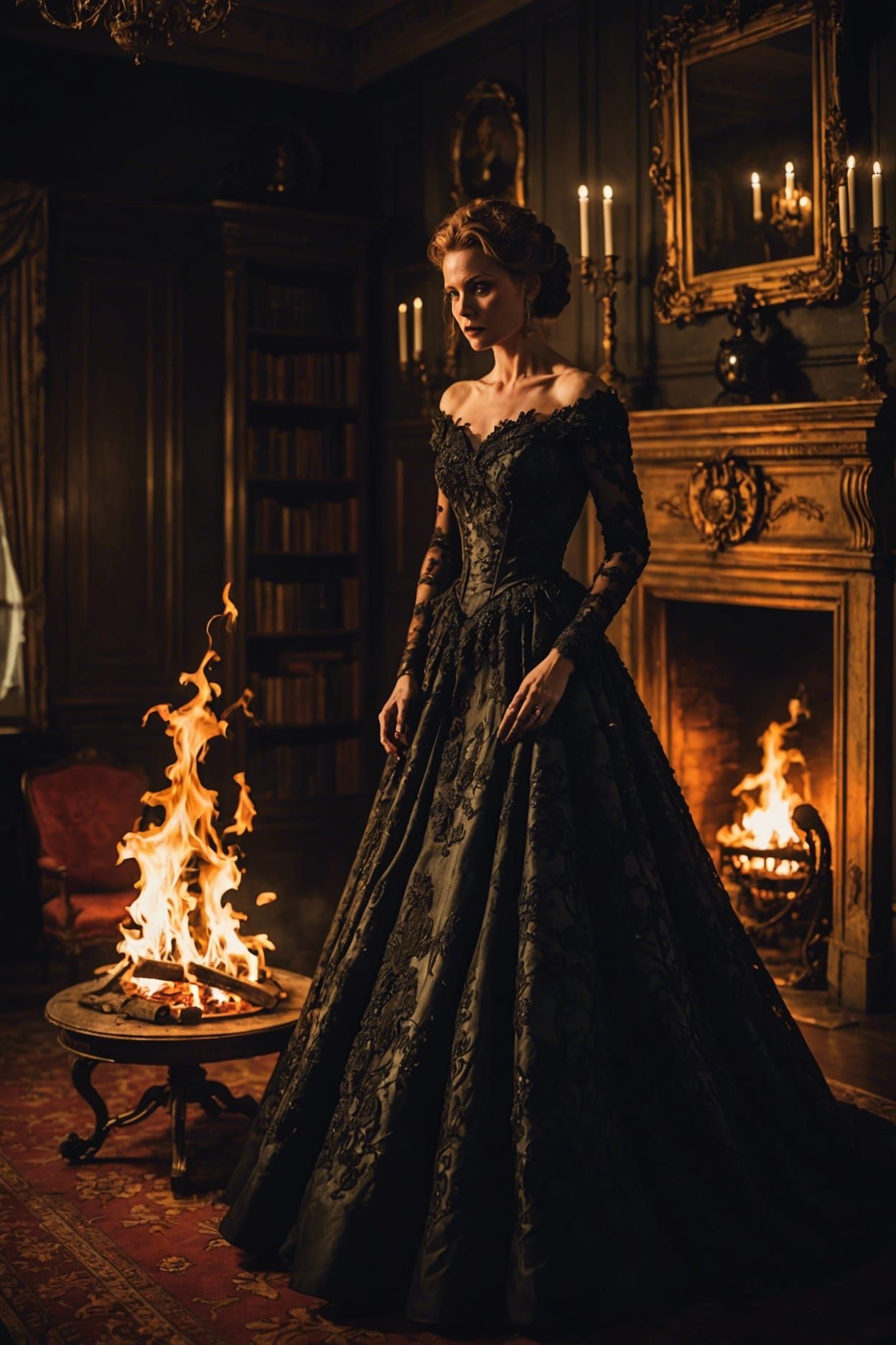 Fire, glamour, haunted.