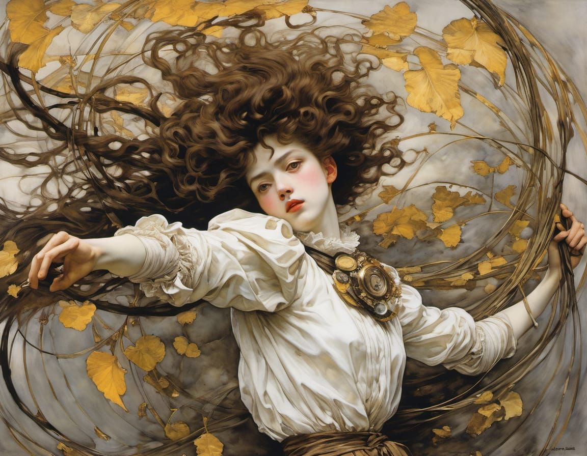 Ethereal Wind Spirit in Expressive Art Style