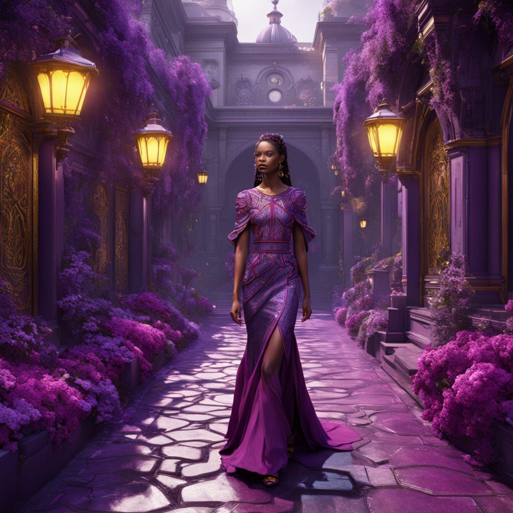 Fashion Models in Lilac, Burgundy & Fuschia Designs