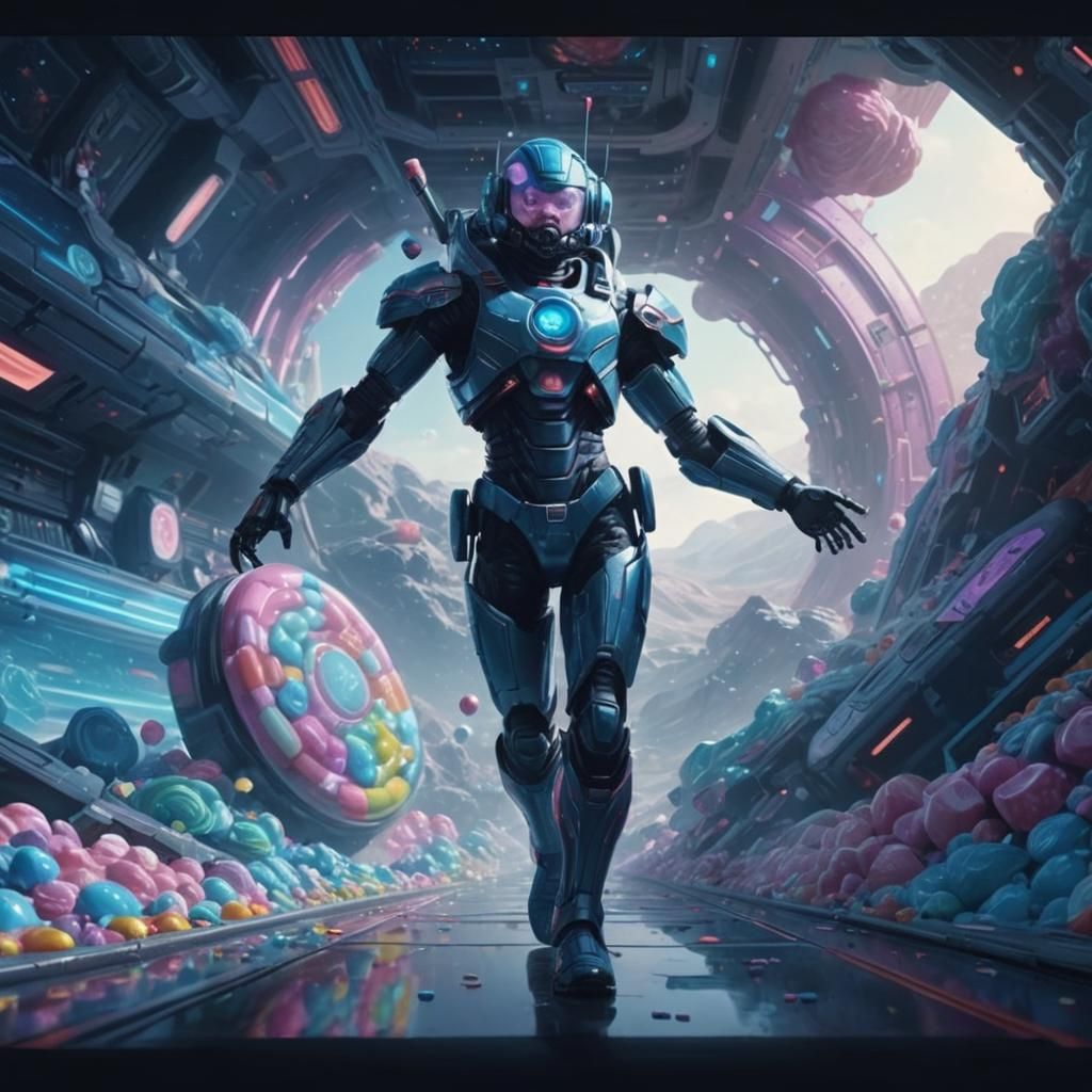 I Have No Mouth: Candy Art Sci-Fi Scene