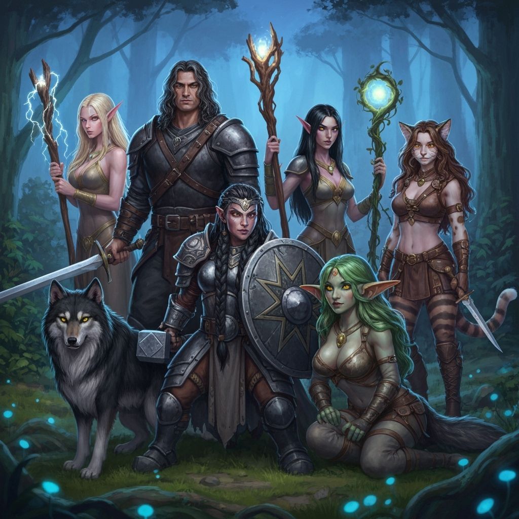 Fantasy Heroes Assemble: Warrior, Mages, Rogue, and Priestes...