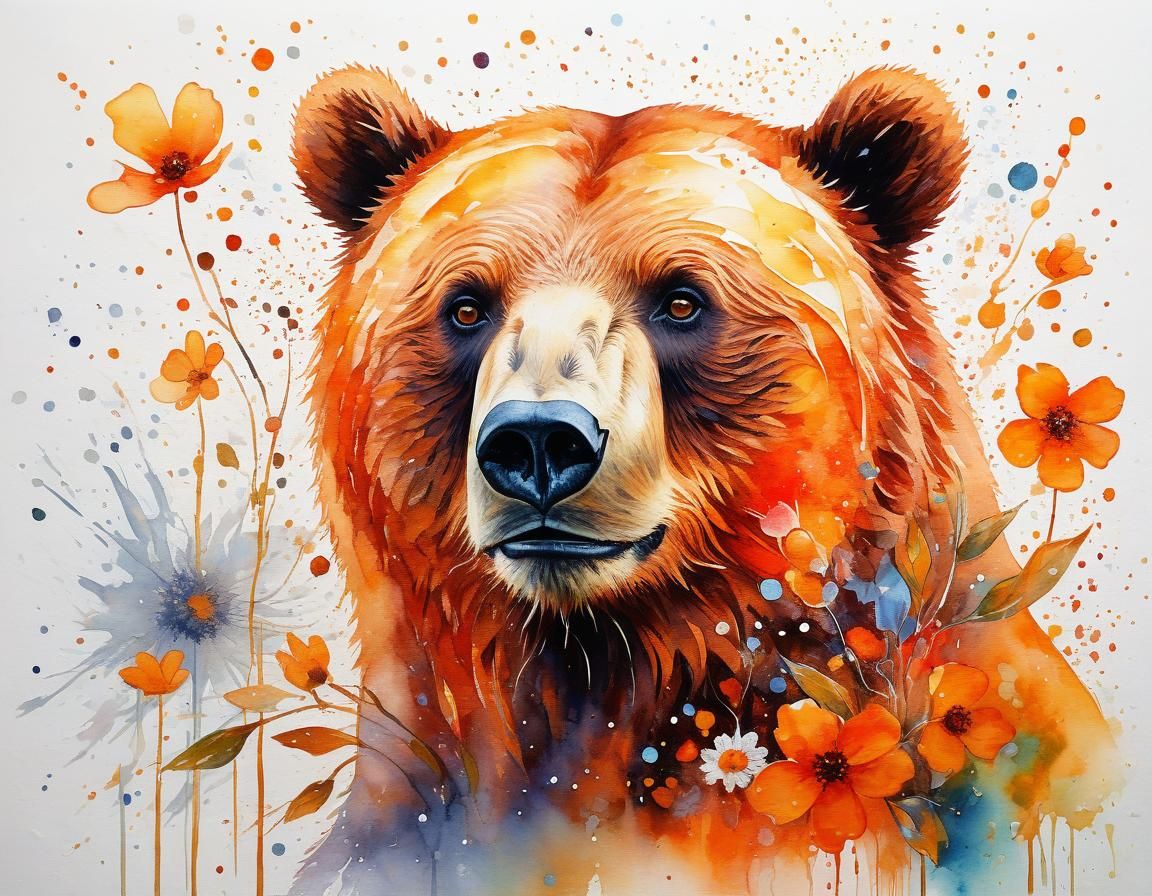 Ethereal Reward Bear in Fantasycore Stipple Art