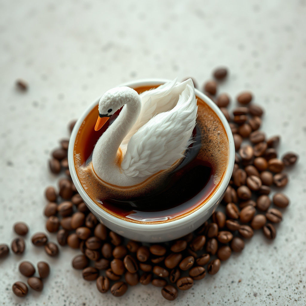 Latte Art: Majestic Swan in Microfoam