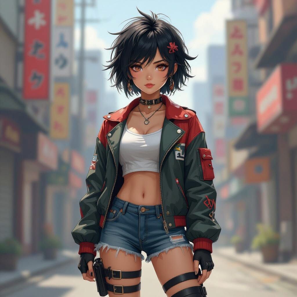 Shiro: Anime-Inspired Digital Art Portrait