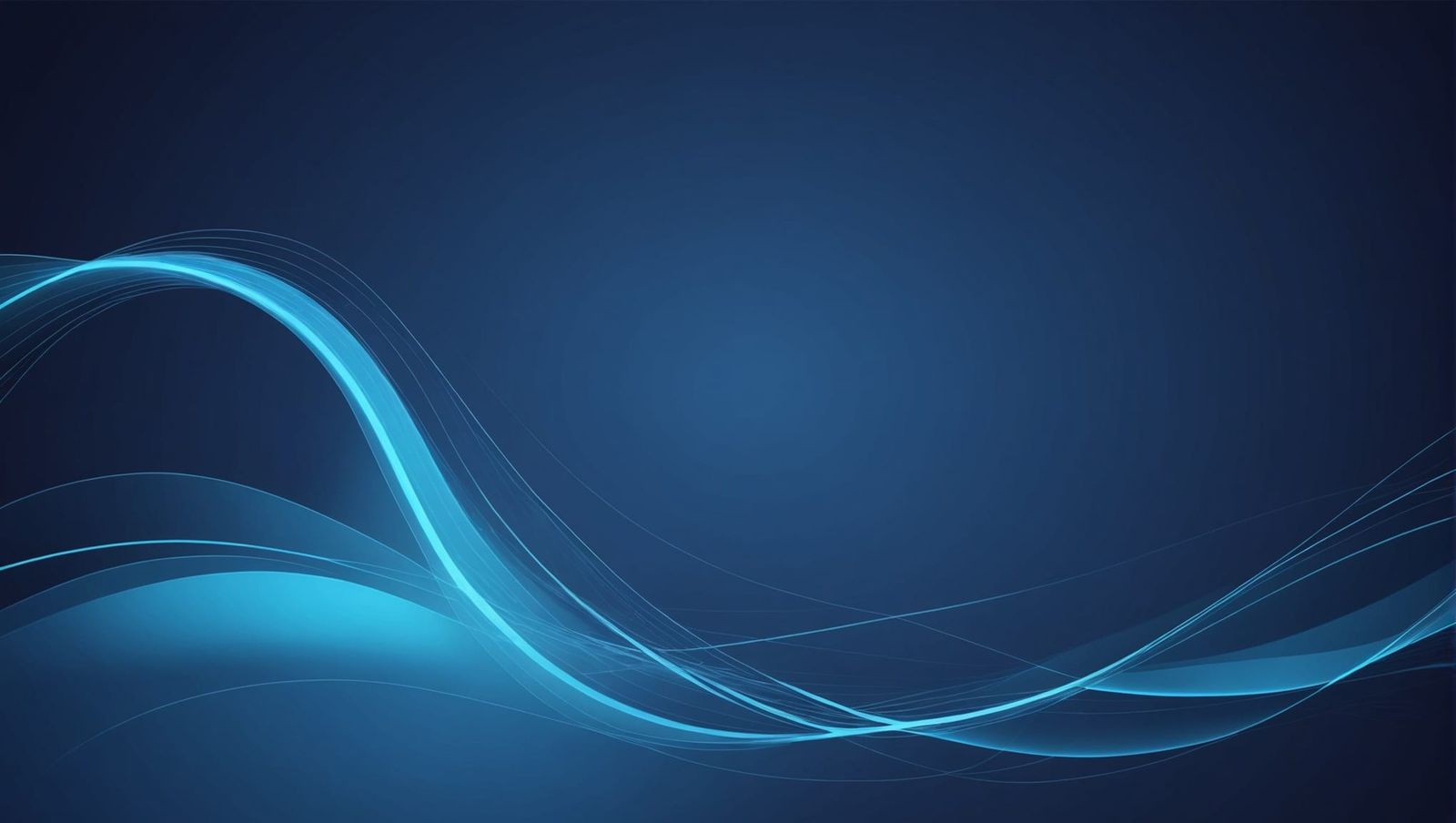 Abstract Blue Glare Wave Vector Wallpaper Design