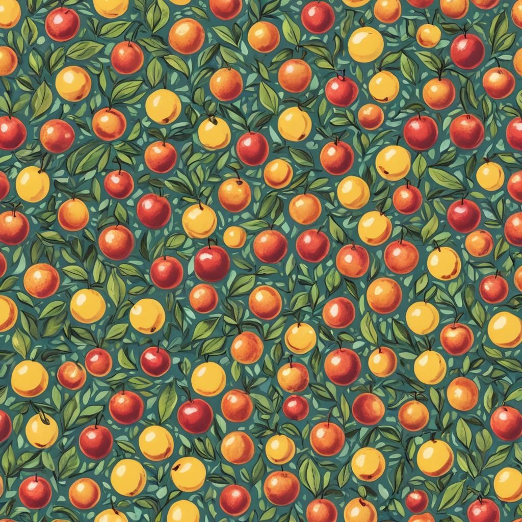 Vibrant Fruits: Mango, Nectarine, and Orange