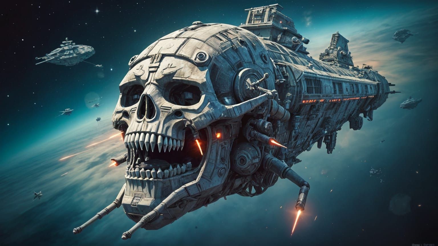 Galactic Battle Cruiser Unleashes Terror