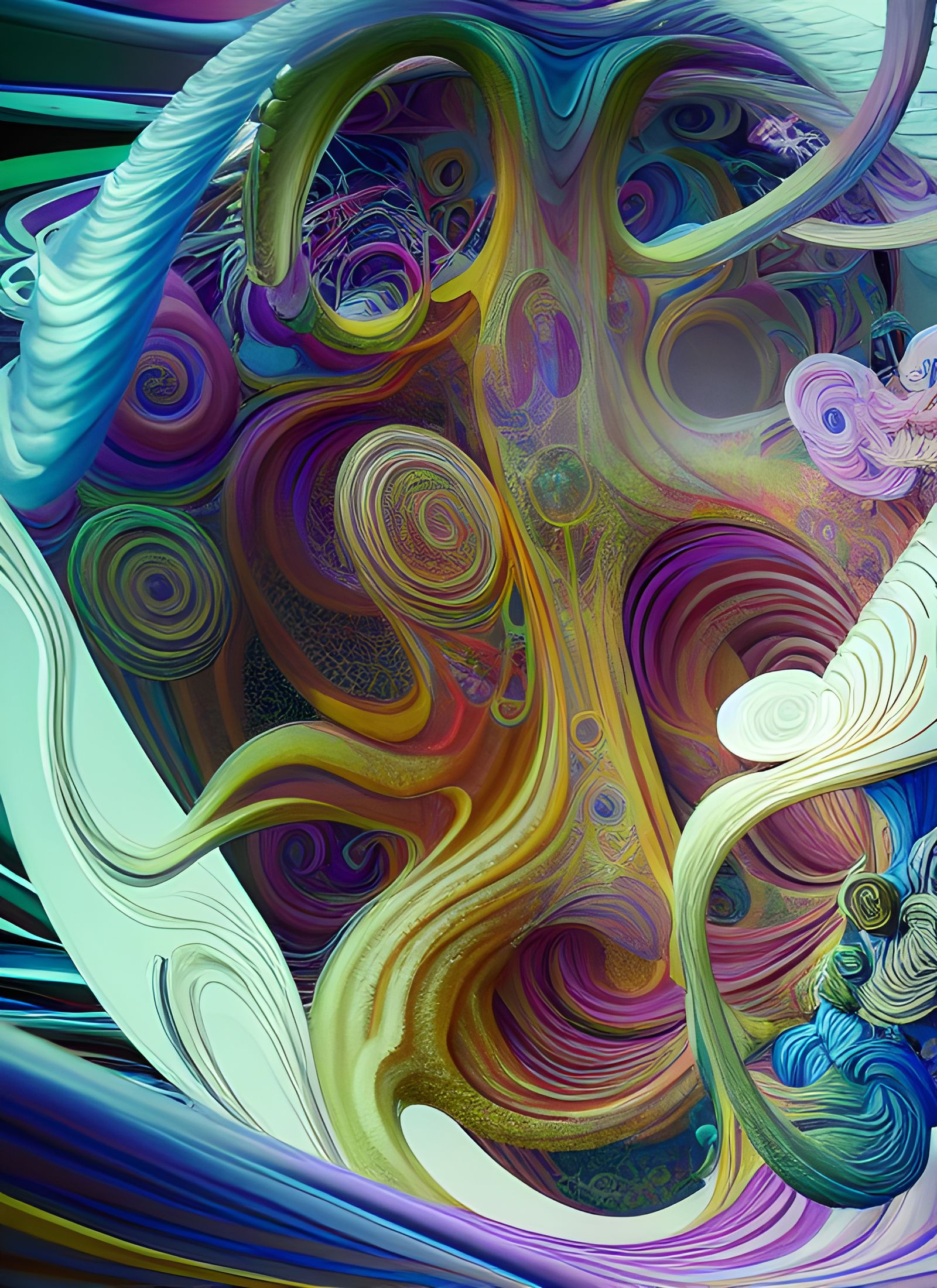 Psychedelic Translucency in Swirling Ecstasy