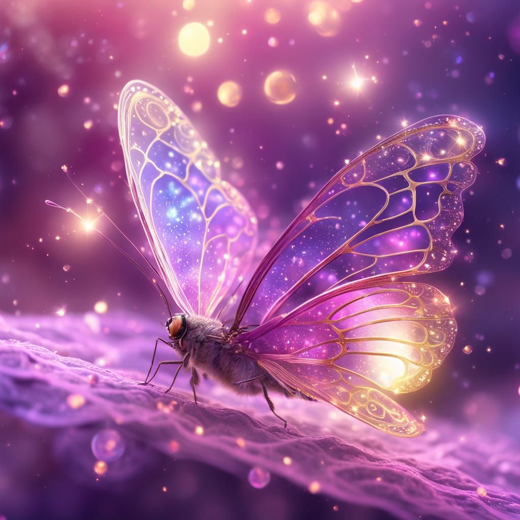 Ethereal Butterfly of Light in Fantasy Digital Art