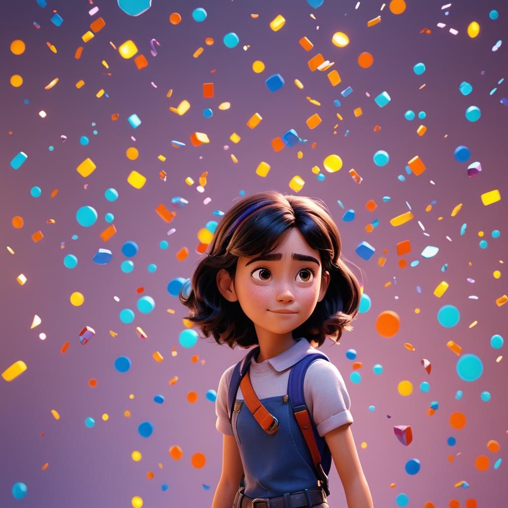 Pixar-Style 3D Portrait of a Girl