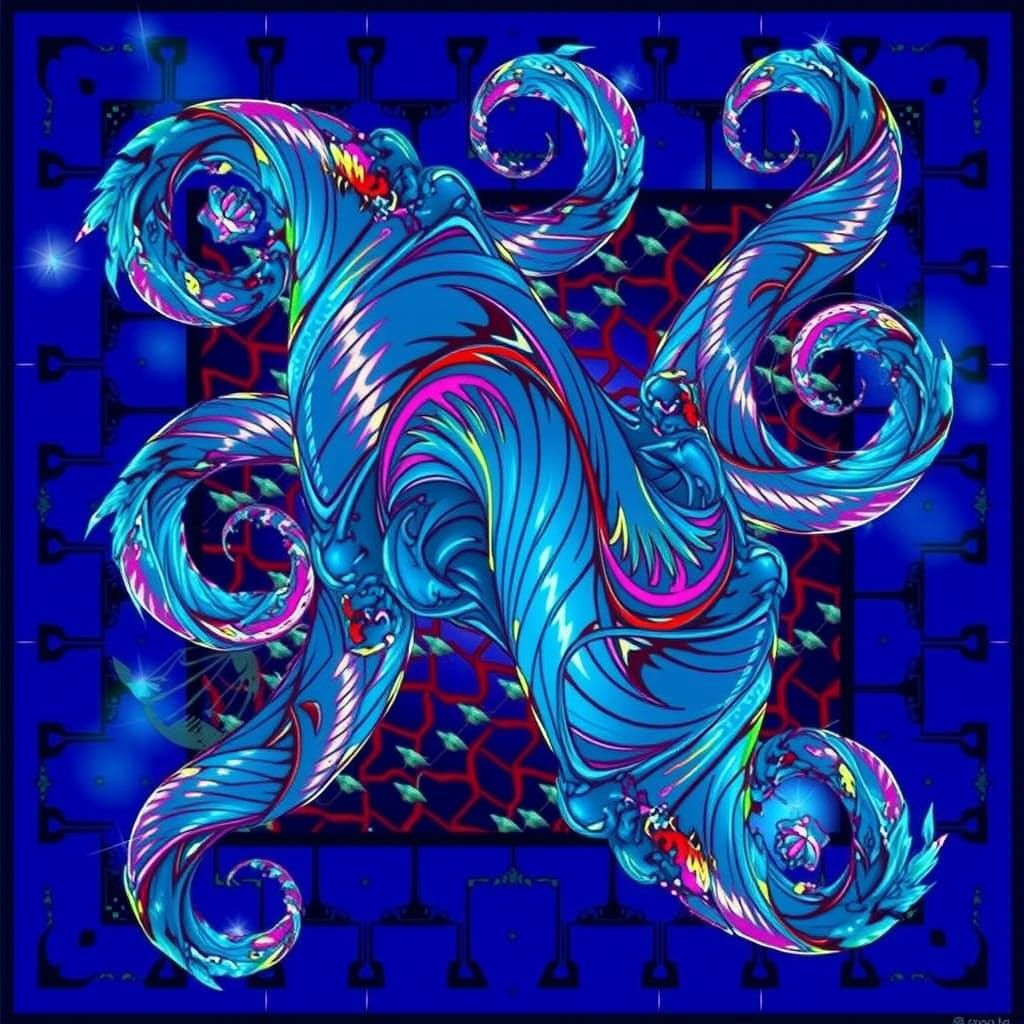 Abstract Swirling Forms in Vivid Reds