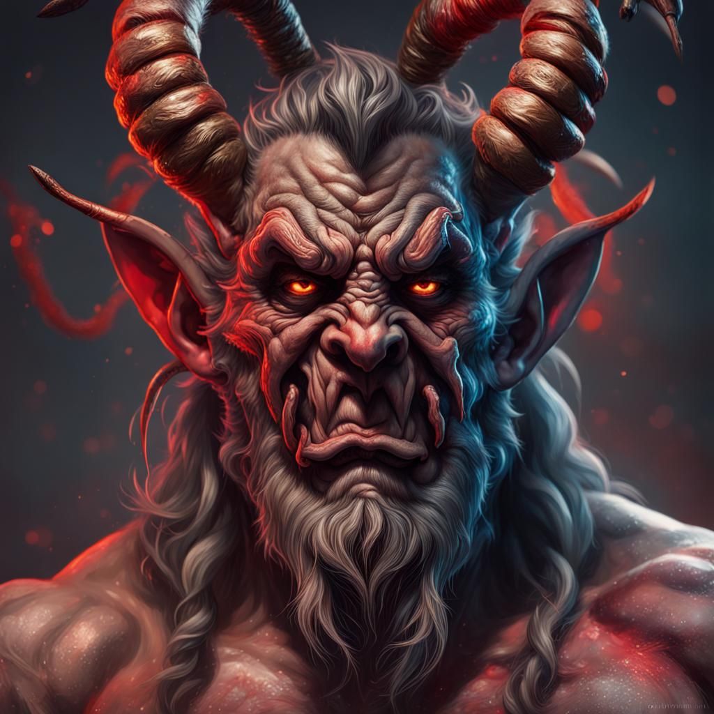 Krampus humanoid wrestler