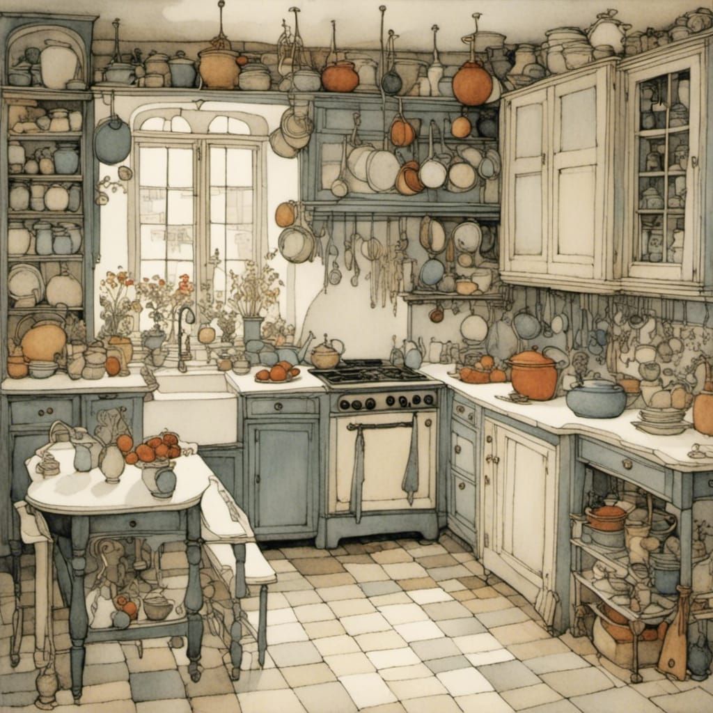 Intricate Kitchen Design Inspired by Storybook Art
