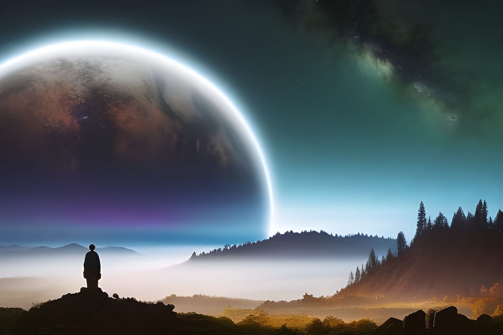 Fantastical Night Sky Matte Painting