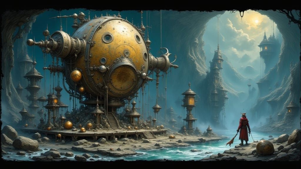 The Dreaming Machine in Digital Art Style