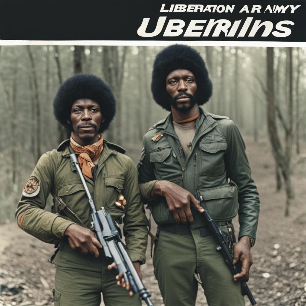 1970s Guerillas in Retro Urban Scene