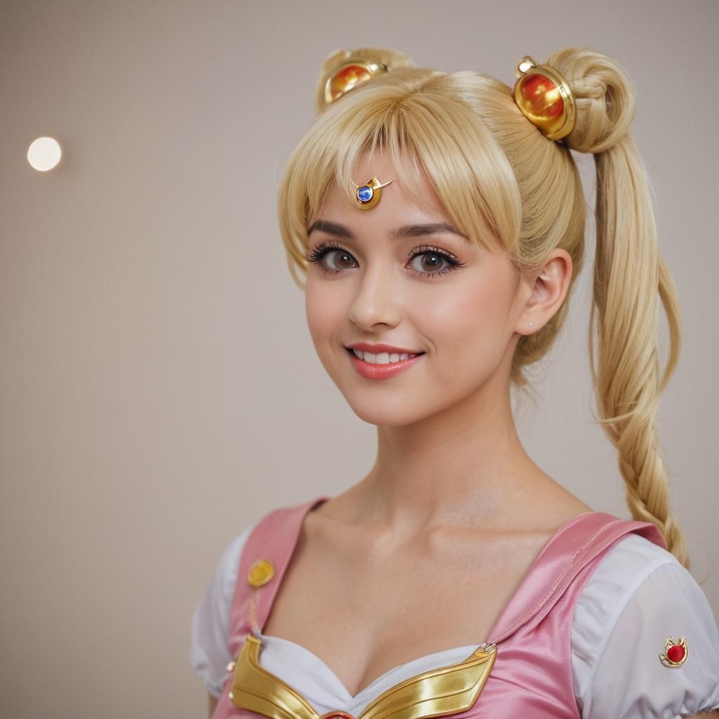 Sailor Moon Cosplay Portrait with Bokeh