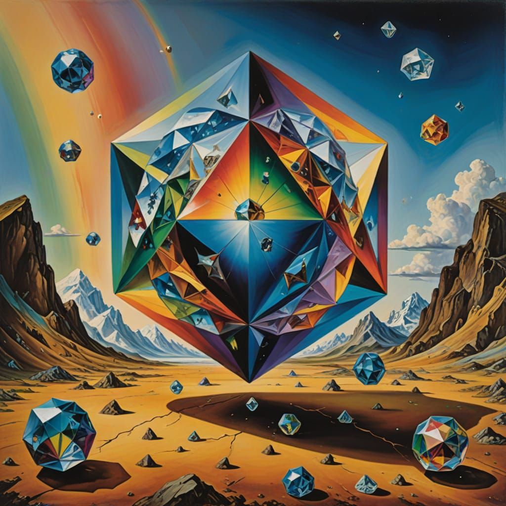 Surreal Earths and Infinity in Melting Oil Style