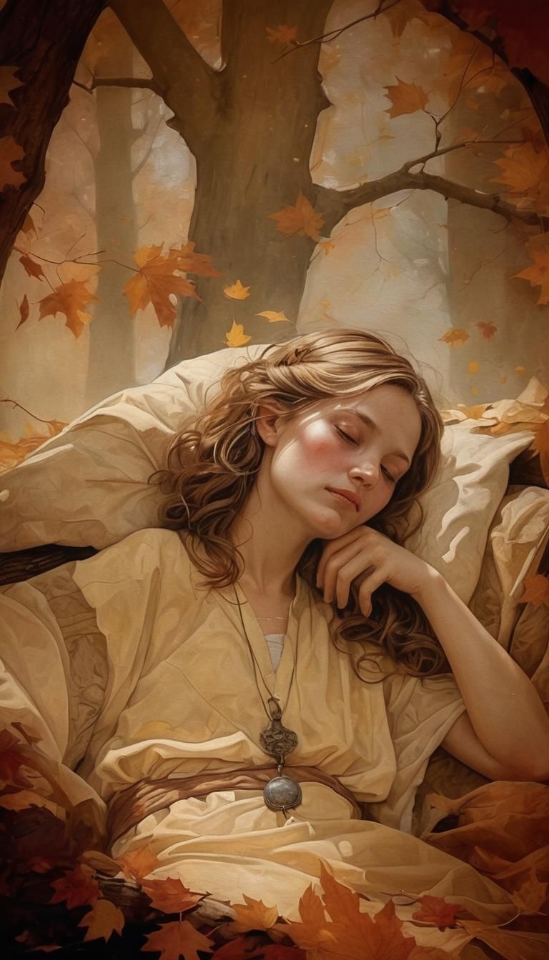 Surreal Autumn Dream in Hyperrealistic Style