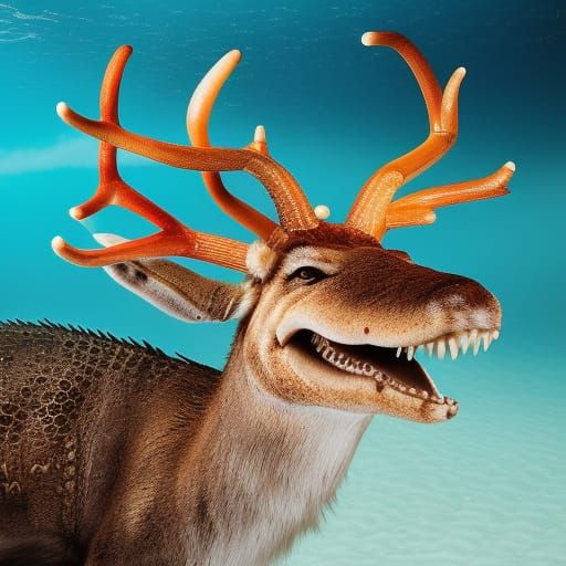 Intriguing Florida Reindeer Portrait, Professional Photograp...