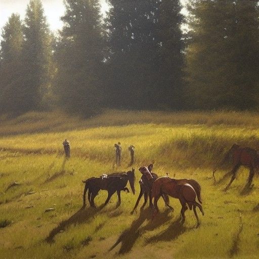 Unturned Survival as Photorealistic Oil Painting