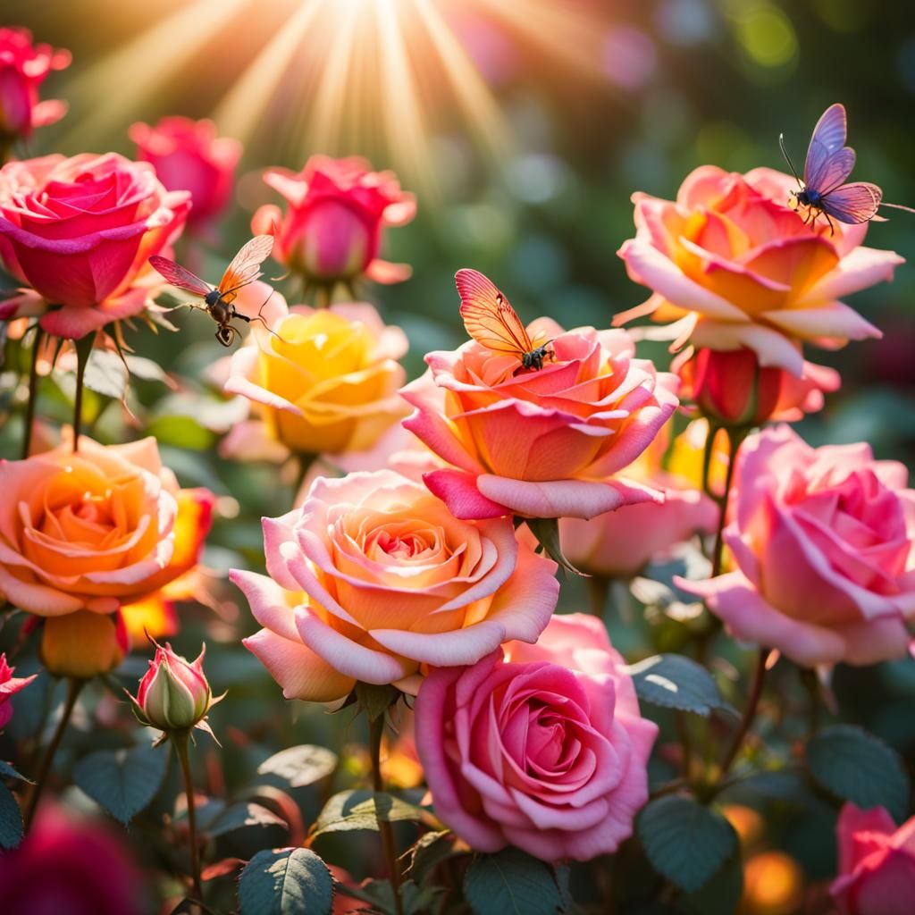 Fairies in a Rose Garden: Professional Photography