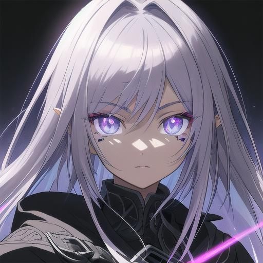 Anime Portrait of a Dark Elf Assassin