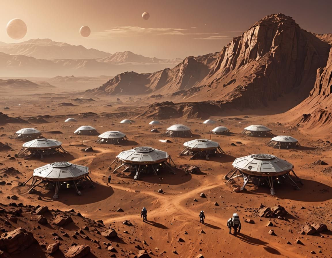 Mars Mining Colony in 2125