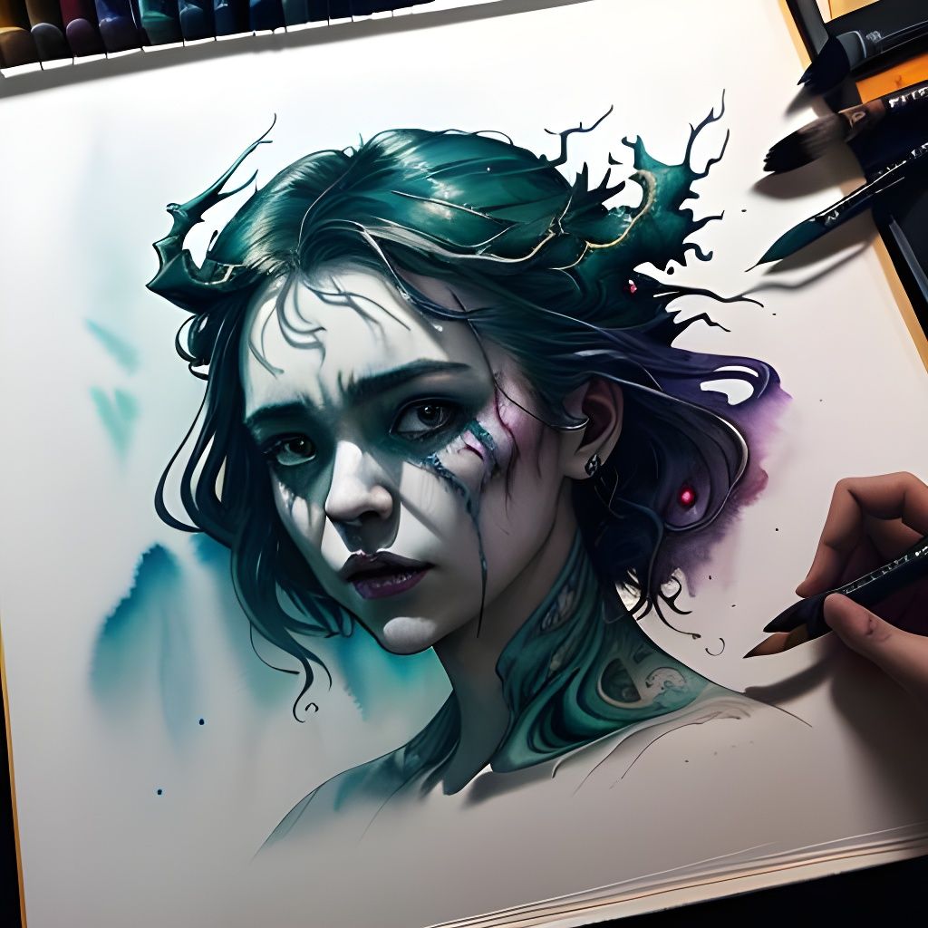 Lovecraftian Horror Place: Moody Ink Masterpiece