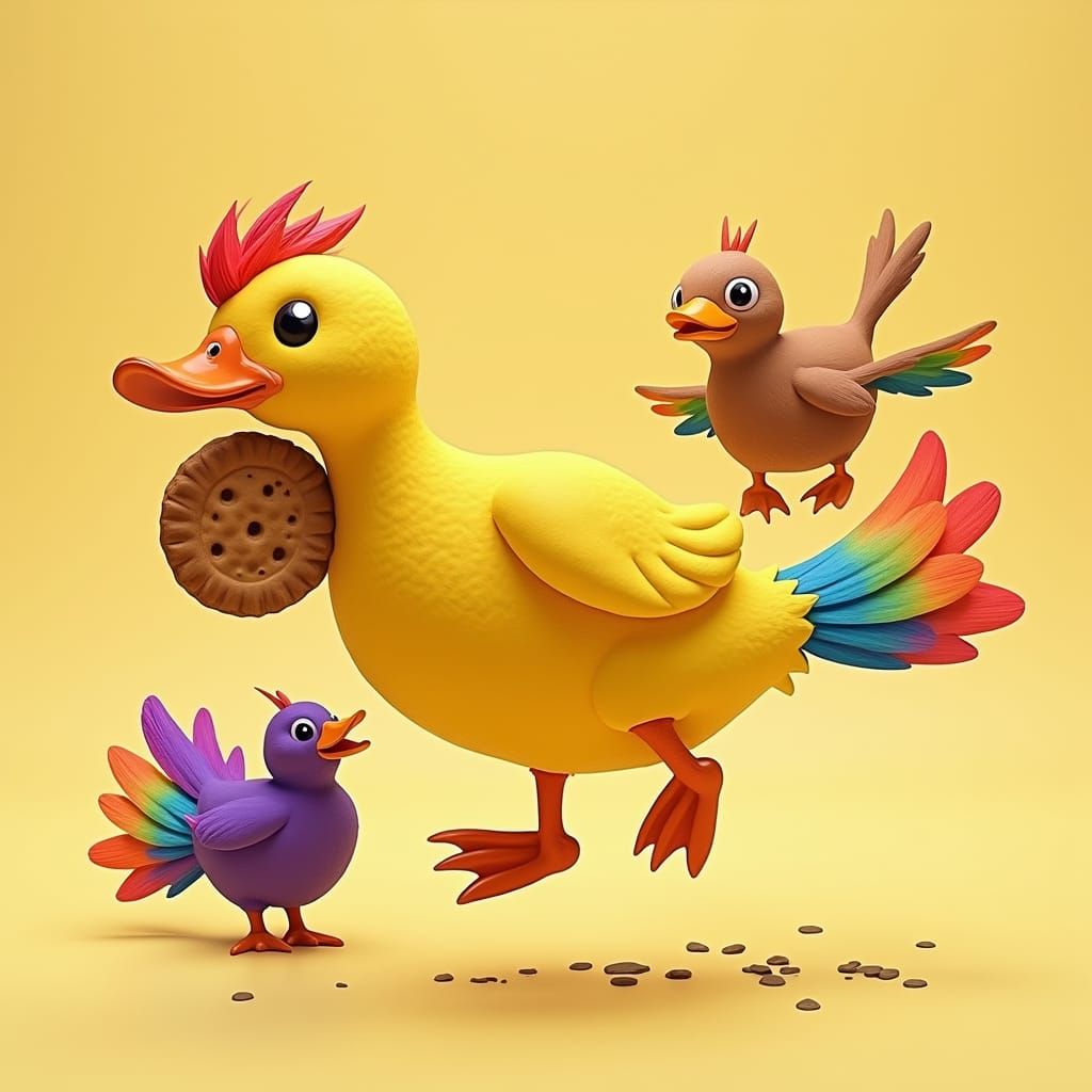 Whimsical Rainbow Duck Friends Catch Roblox Noob in a Vibran...