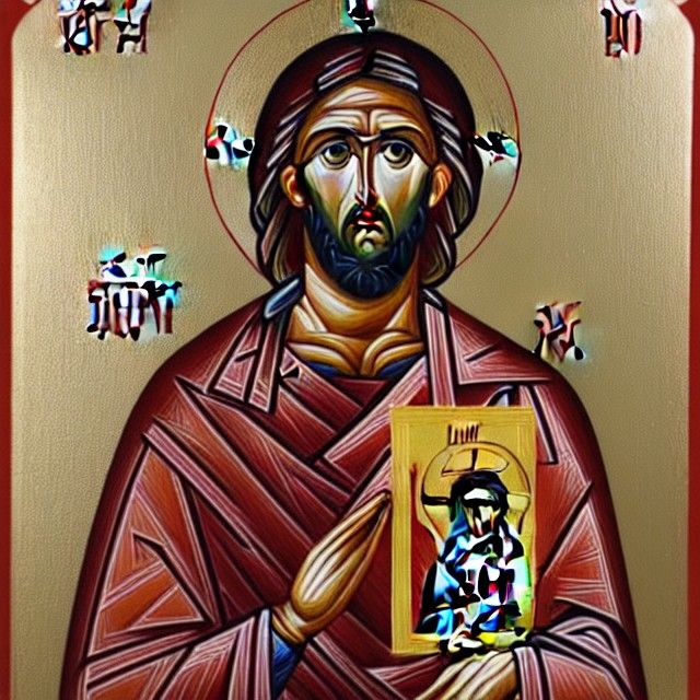 Icon of Christ Pantocrator in Orthodox Style