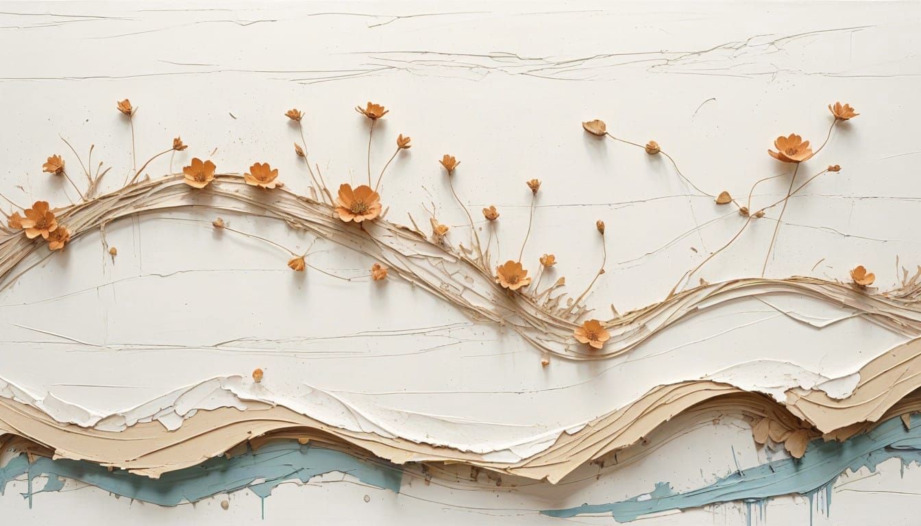 Ethereal Clay Landscapes in Neo-Cubist Style