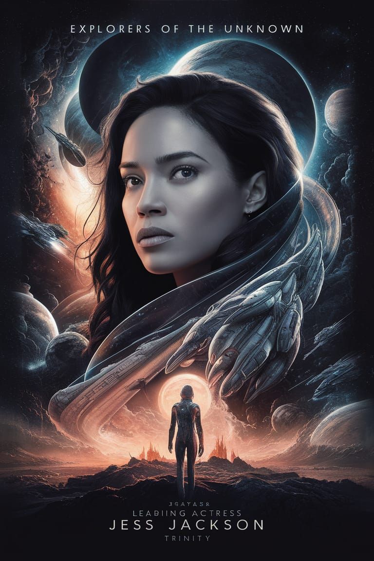 Science Fiction Movie Poster in Boris Vallejo Style