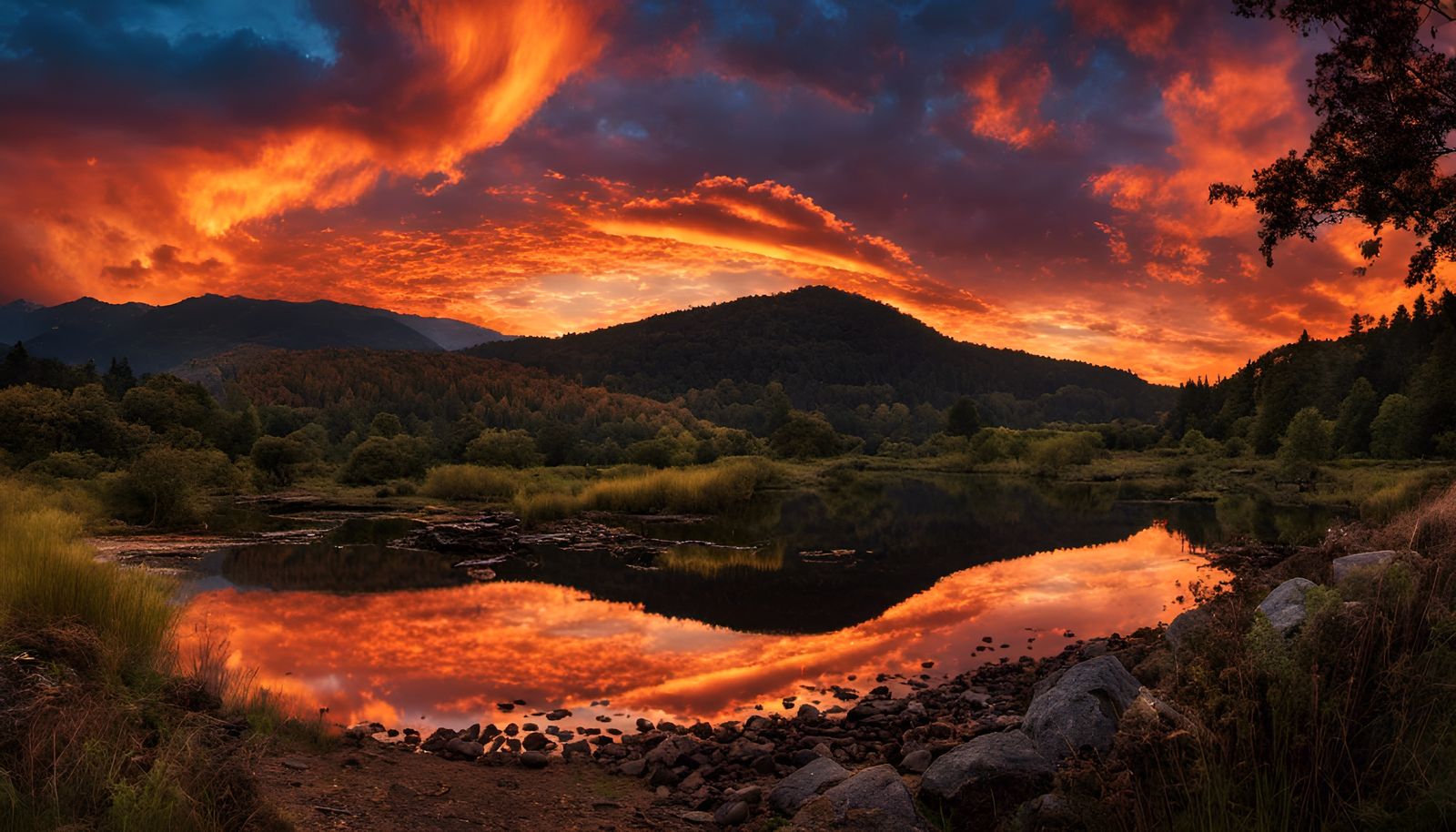 Abstract Fire and Rain Visualized