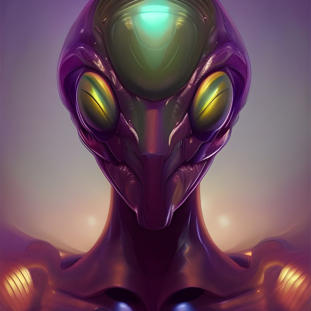 Detailed Mantis Alien Portrait in 8K Resolution