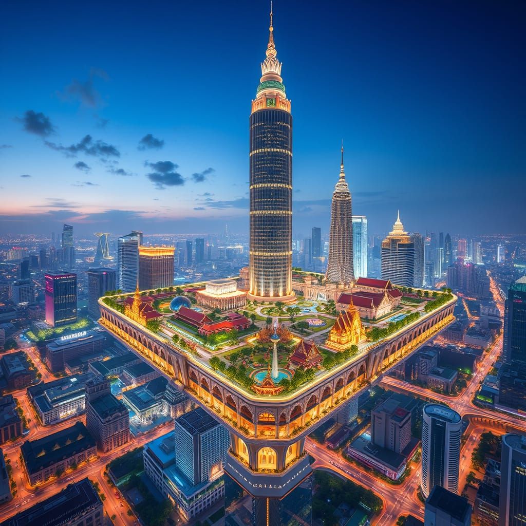 Surreal Futuristic Metropolis Soars Above Bangkok's Vibrant ...