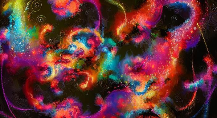 Kaleidoscopic Garden in Takashi Murakami Style