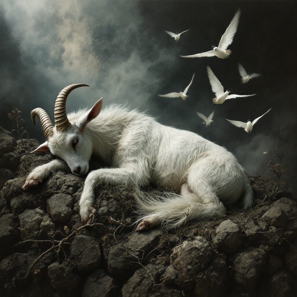 Surreal Goat Descends into Haunting Abyss