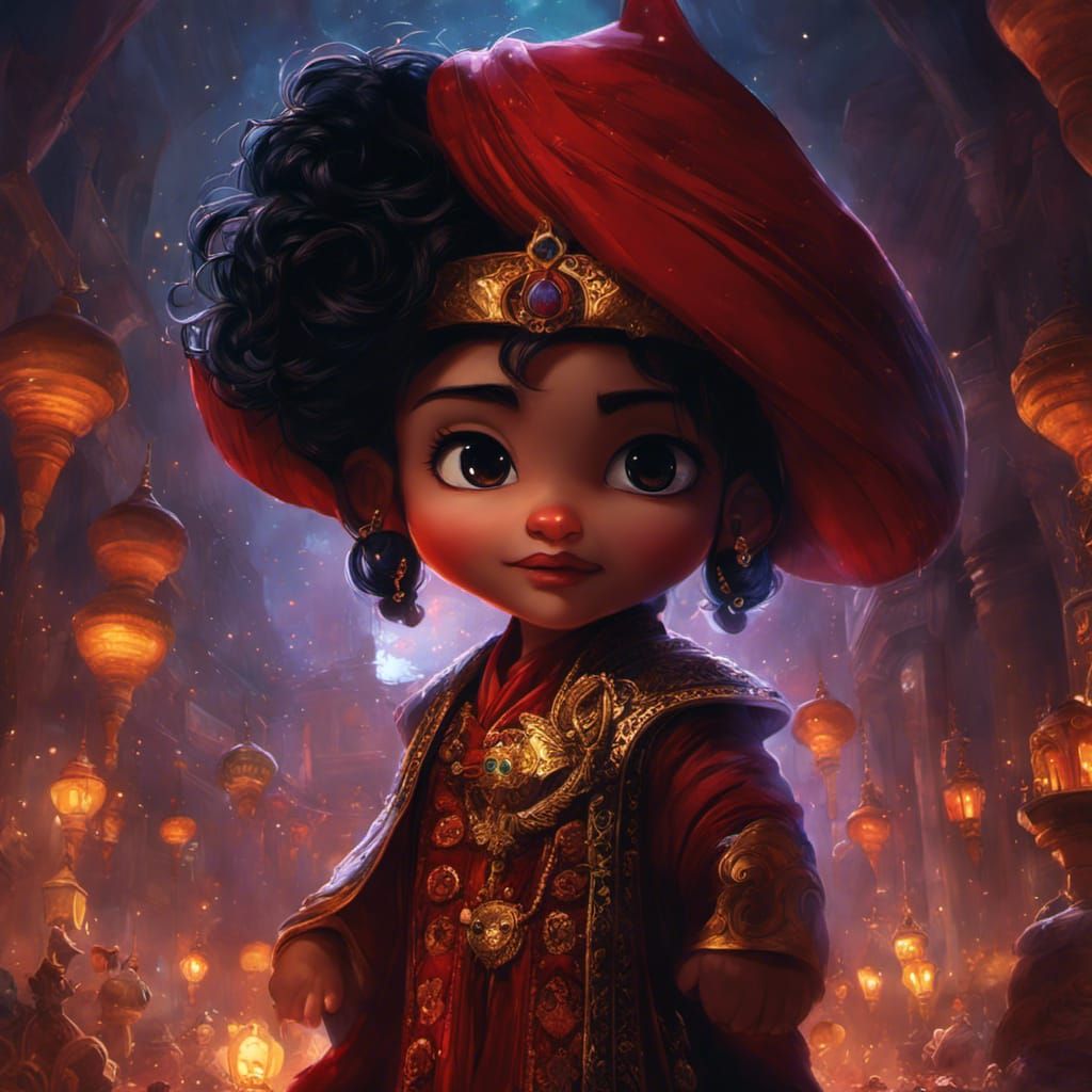 Adorable Chibi Jafar in Detailed 3D Render