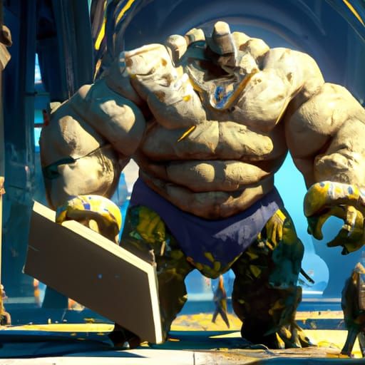 Beefy Monster Man: Dark Fantasy Concept Art