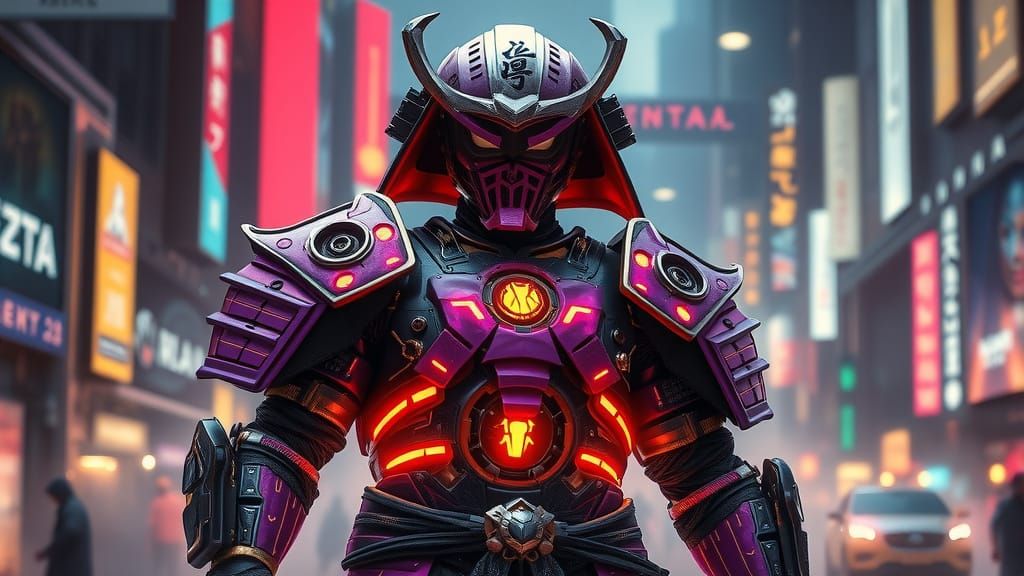 Cyber Samurai Master of Ancient Tradition and Cutting-Edge T...