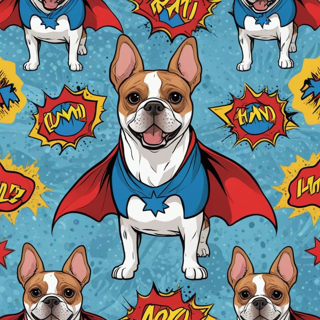 Super Dog Comic Style