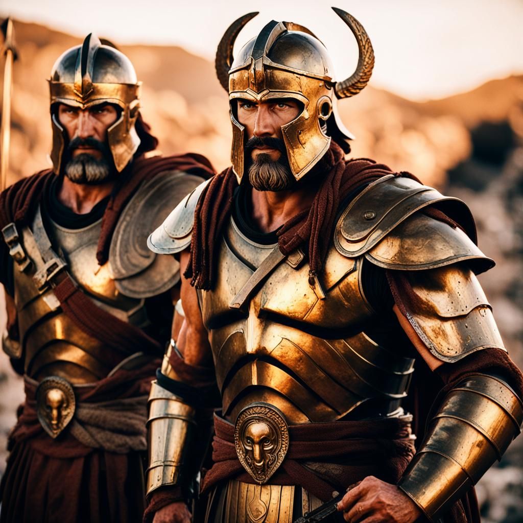 Spartan General in Ancient Greece, Cinematic Film Still
