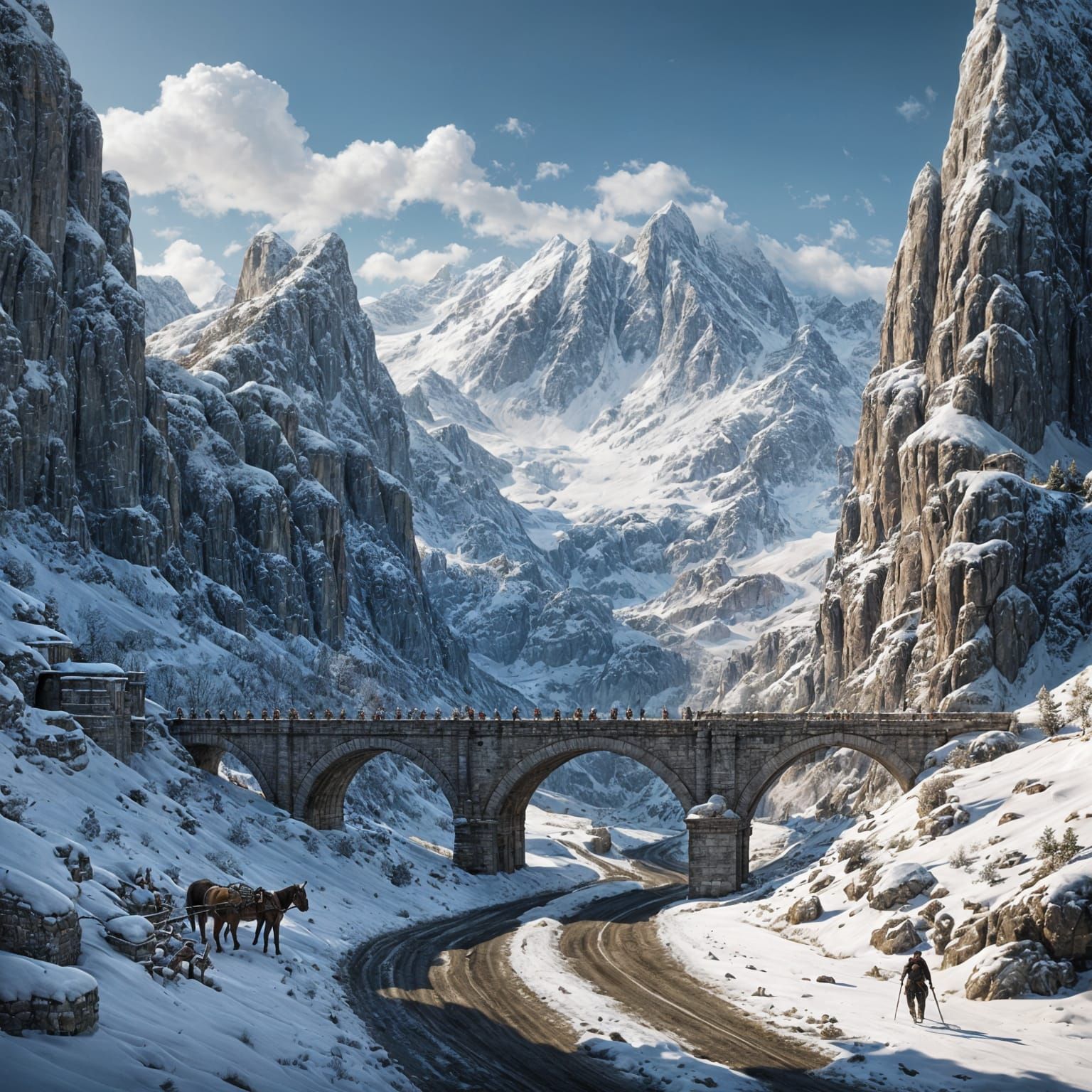 Epic Roman Road Through Alpine Peaks