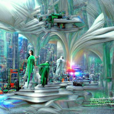 Magical Sci-Fi Blessing Above Matrix, 8K