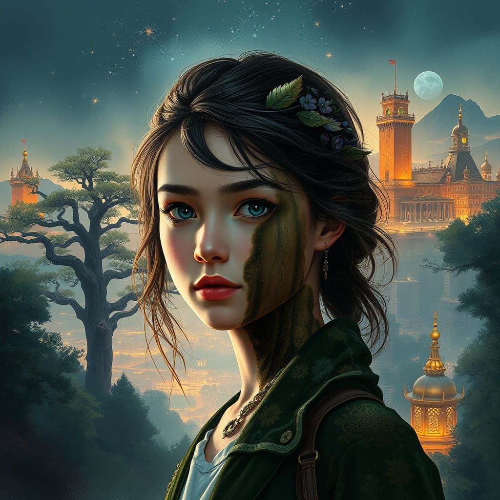 Whimsical City Forest Spirit in Harmony