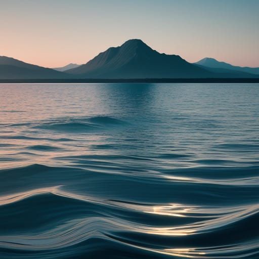 Serene Turquoise Waters at Sunset